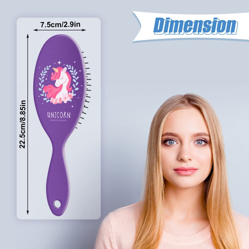 AhlsenL 4 Pack Detangler Hair Brushes, Anti-static Massage Comb Hair Brush for Women Girls Curly Straight Long or Short Hair - Image 2